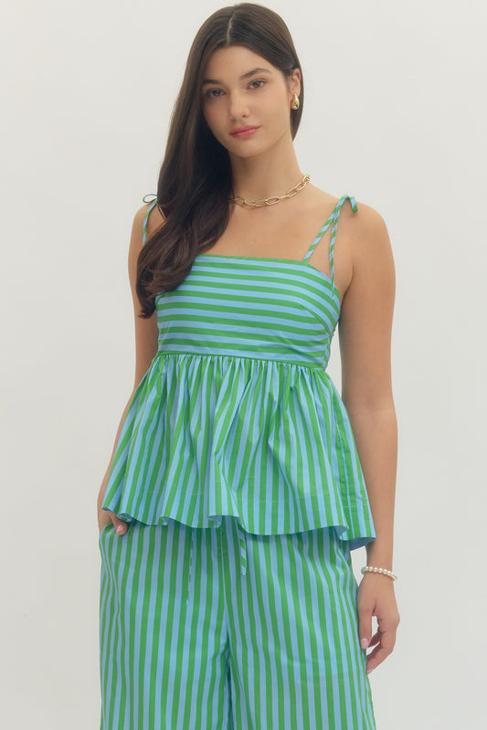 T30506 Striped Sleeveless Top