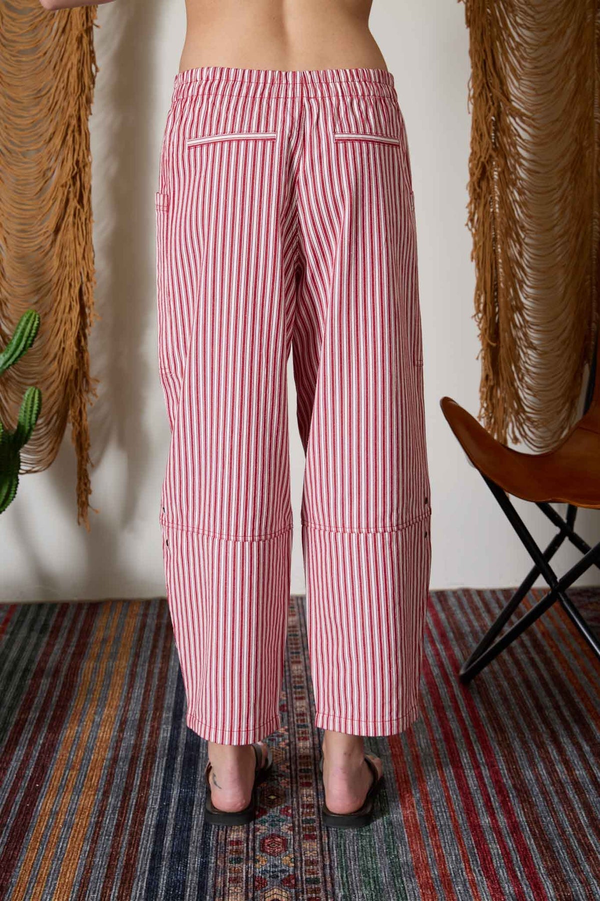 J6SP1010 Stripe Wide Leg Pants