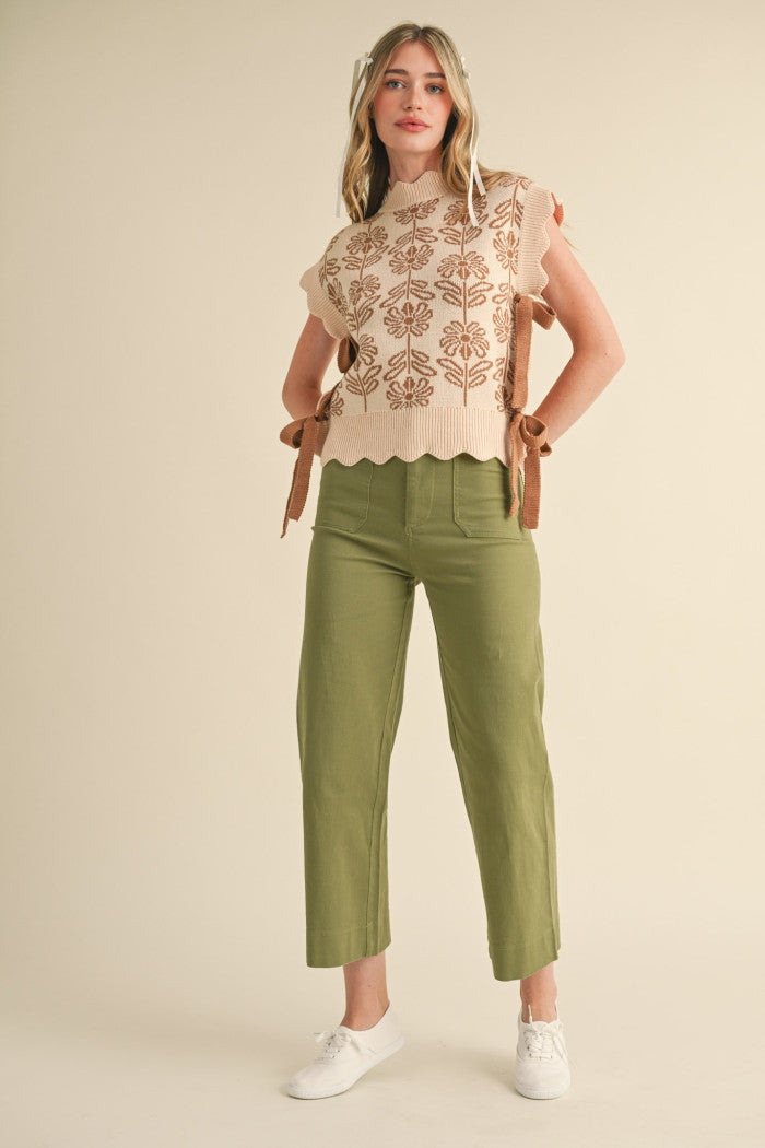 MSW10743 Floral Sweater Vest