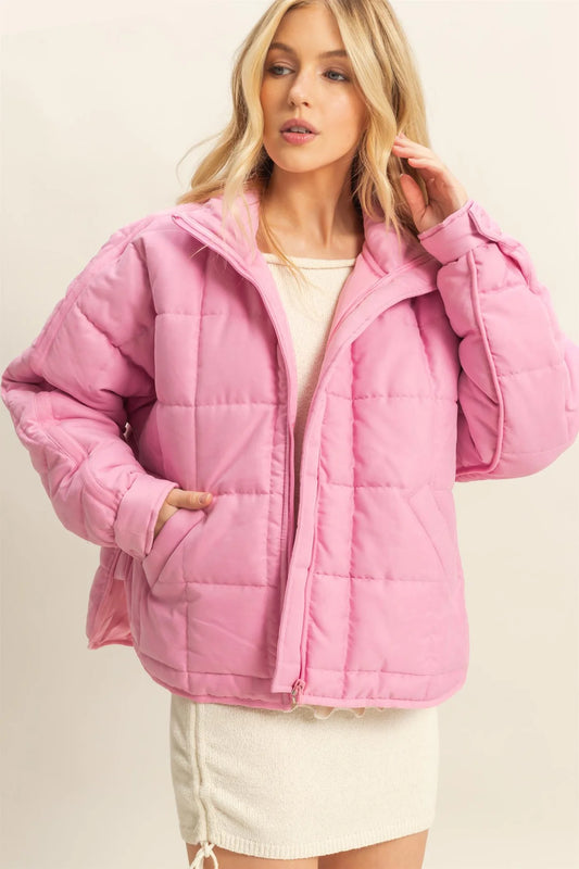 HF25F357 Quilted Puffer Jacket
