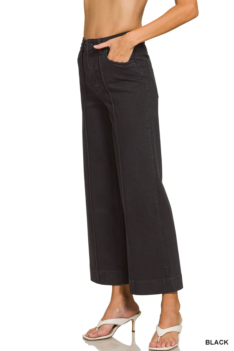 DYP-9558BB Wide Leg Pintuck Jeans