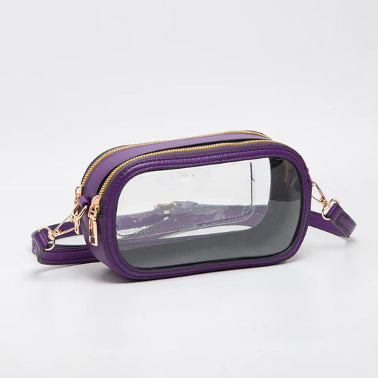 TG10552 Double Zipper Oval Clear Bag