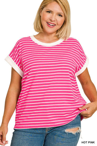 CT-3534X5 Curvy Stripe Tee