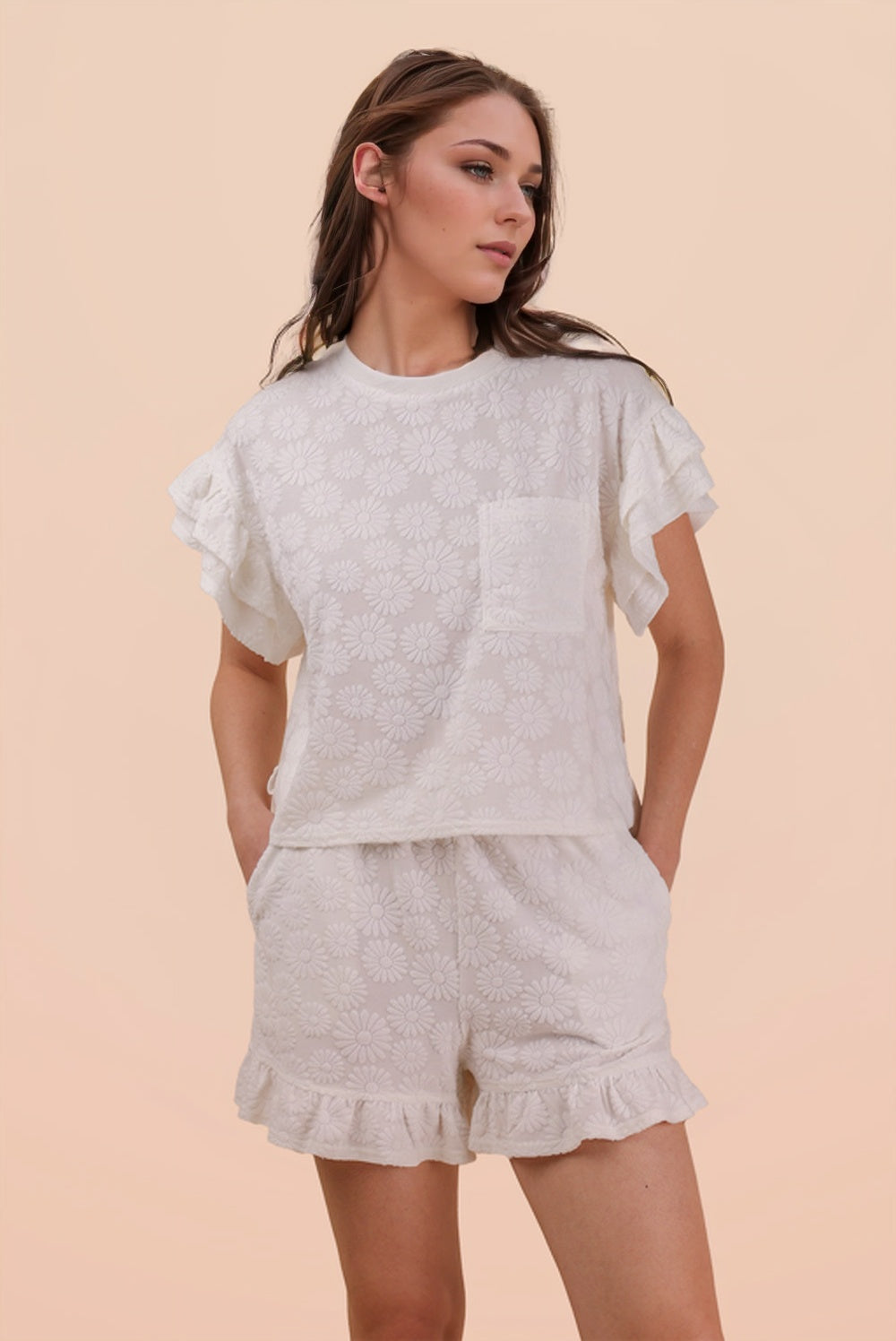 NT12492SET Floral Textured Set