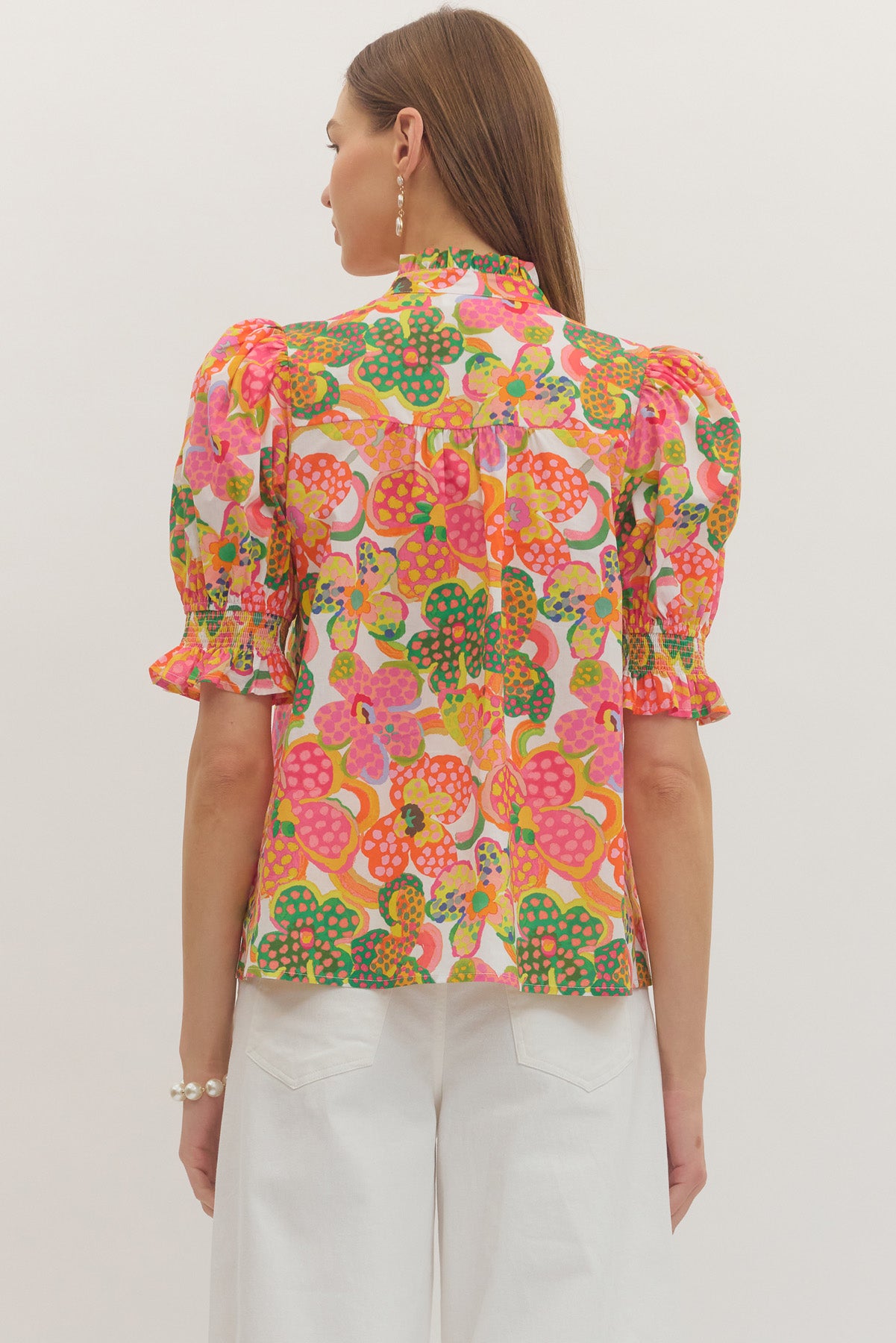 T30964 Botanical Print Top