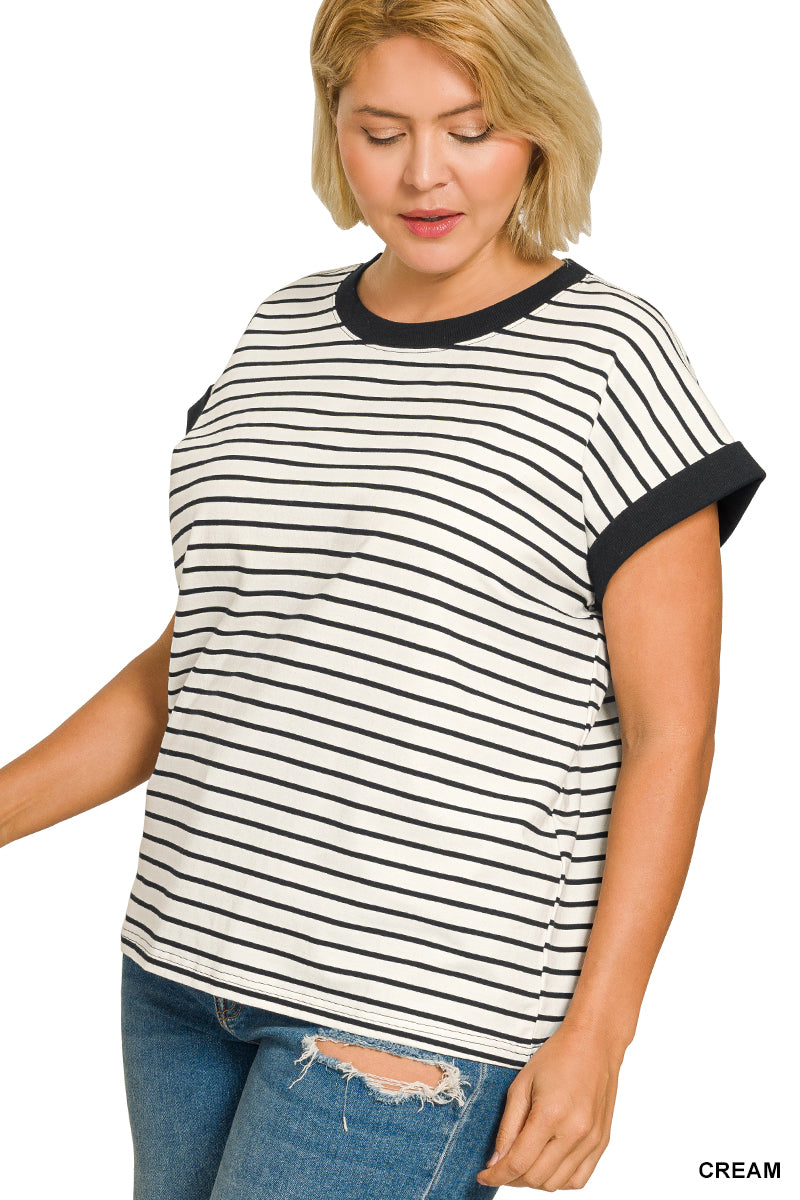 CT-3534X5 Curvy Stripe Tee