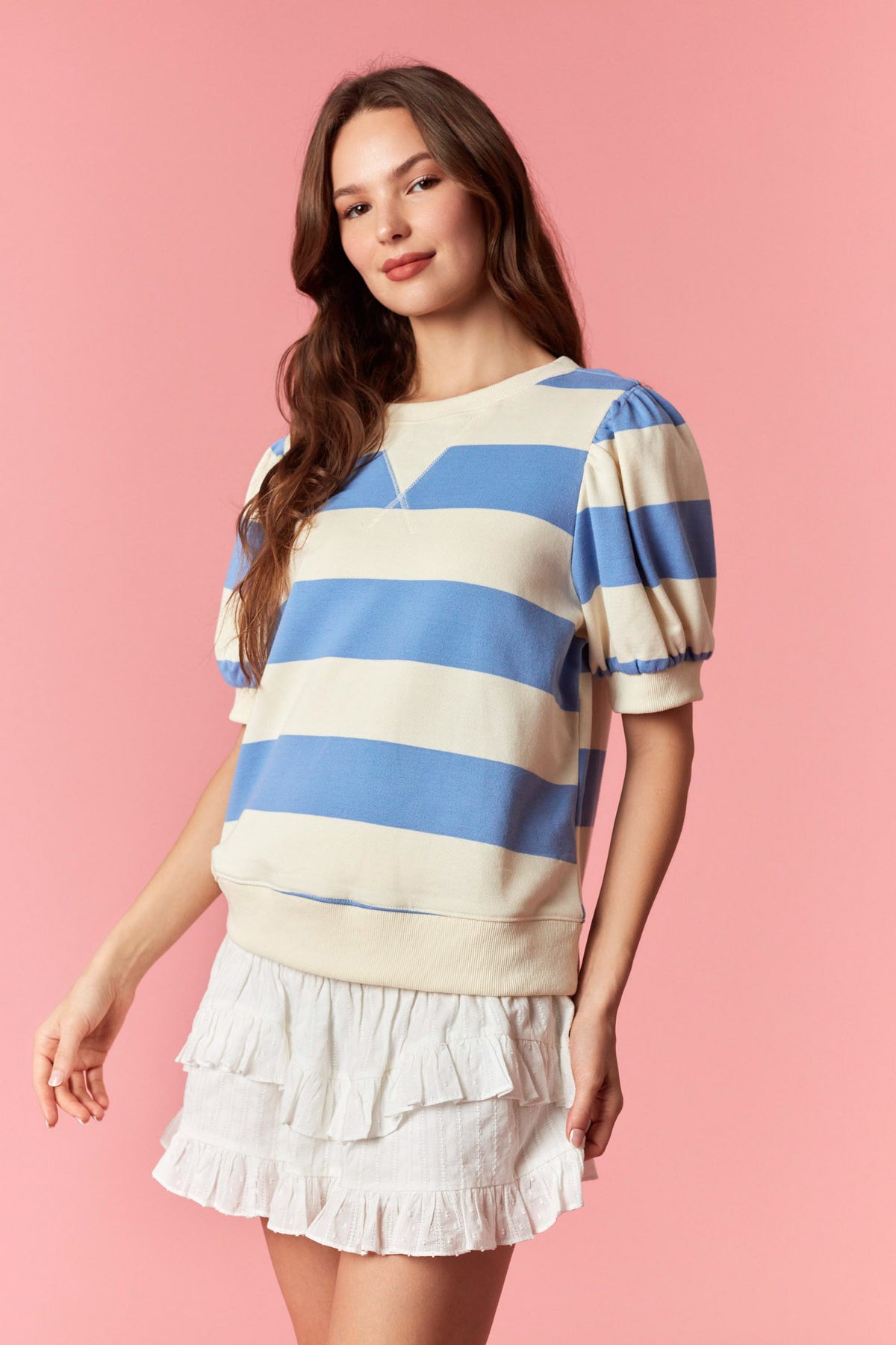 IKT200964-01 Wide Stripe Top