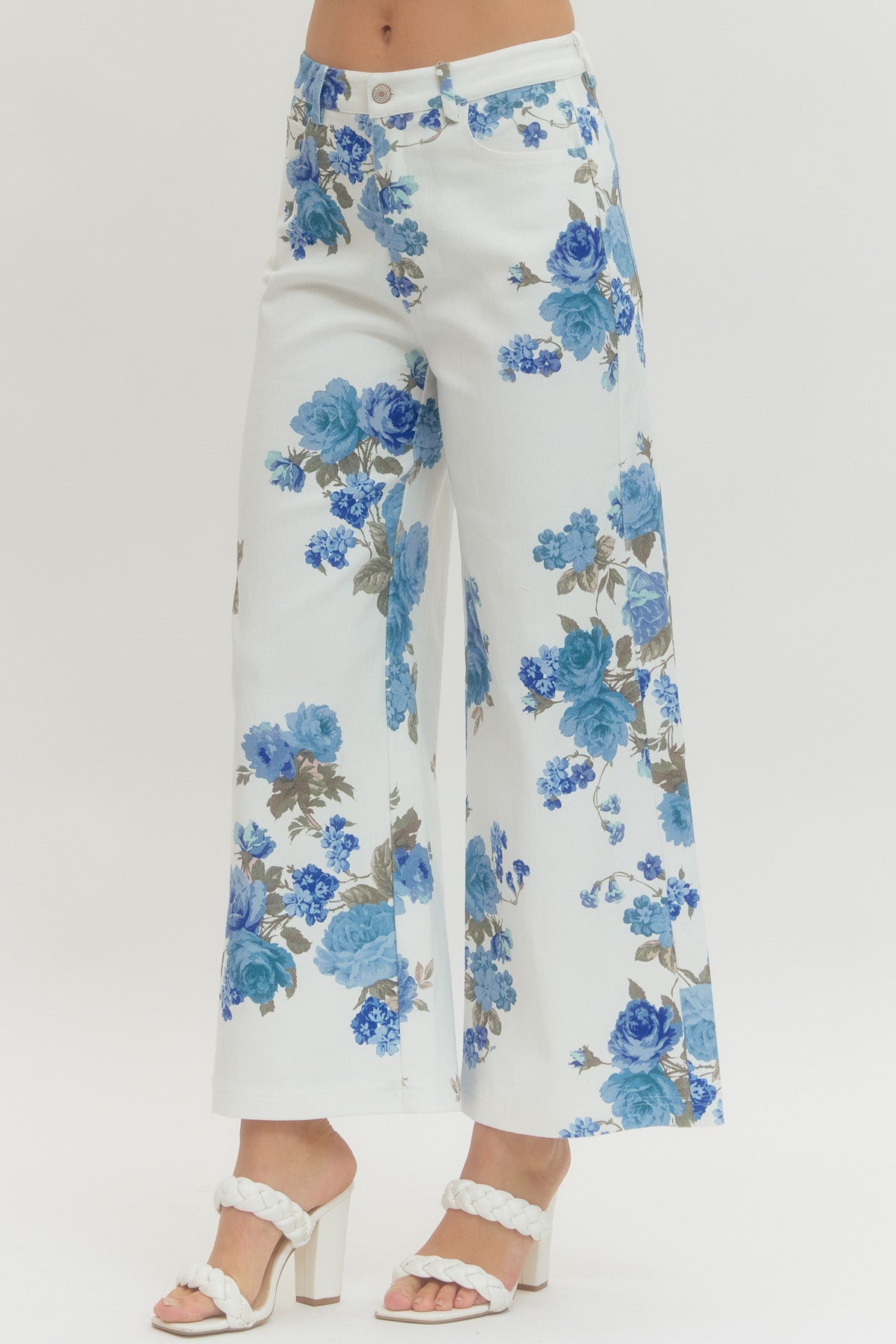P29231 Floral Wide Leg Pants