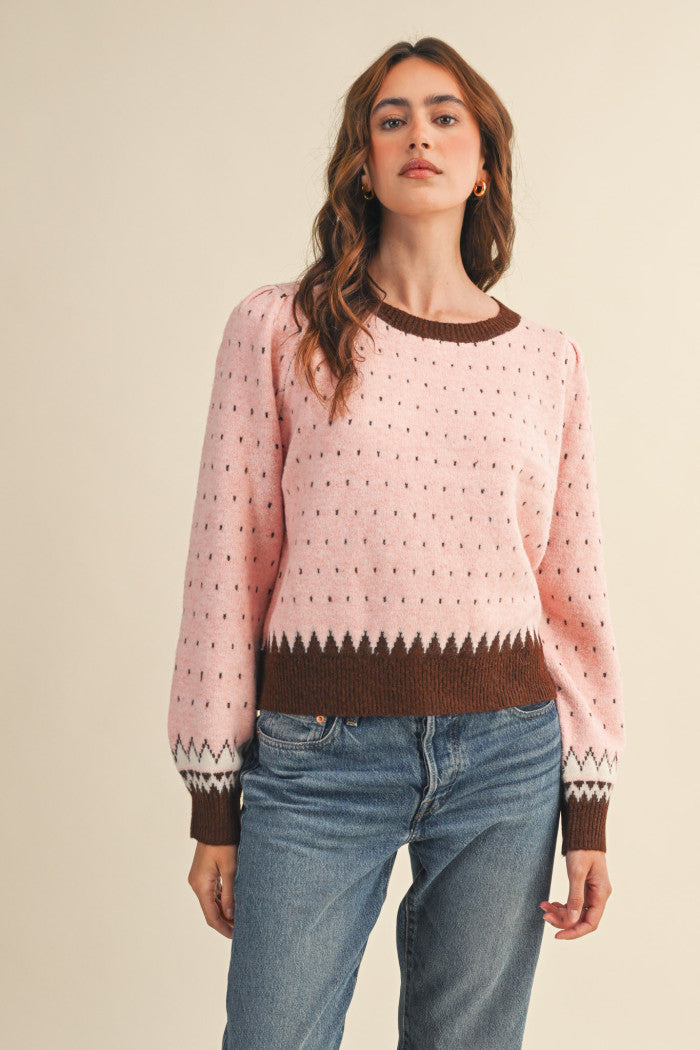 MSW11118 Geometric Sweater