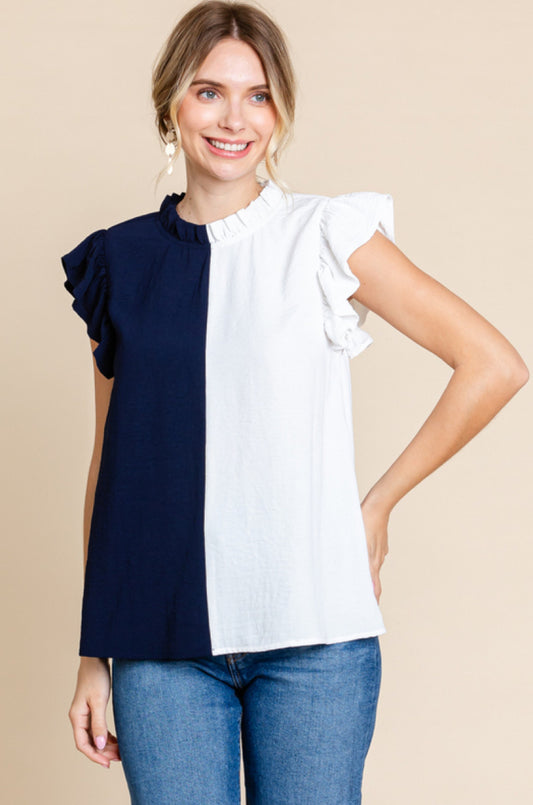 G40273 Game Day Colorblock Top