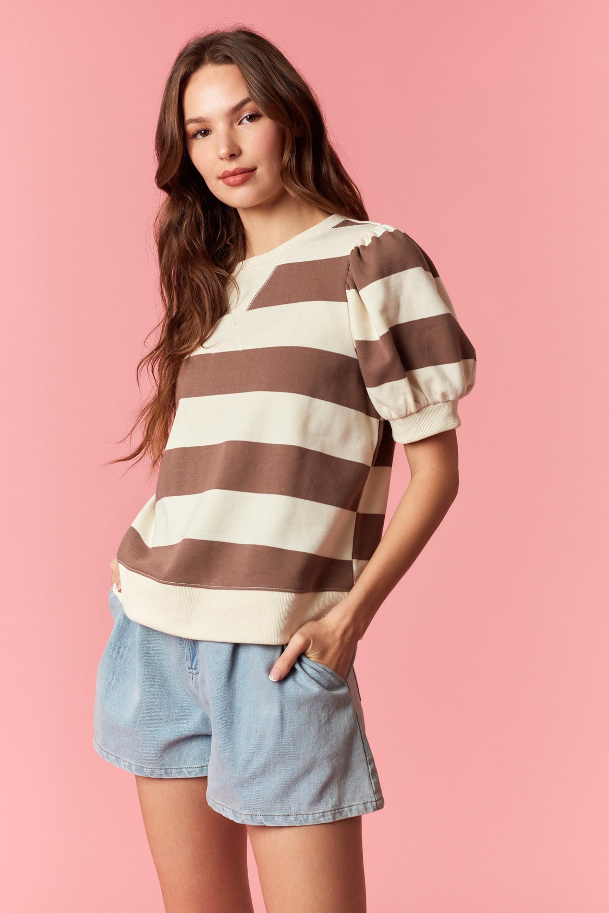 IKT200964-01 Wide Stripe Top