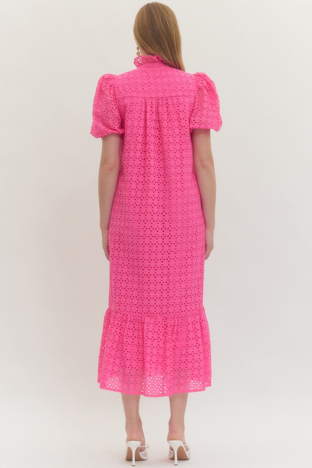 D29377 Eyelet Midi Dress