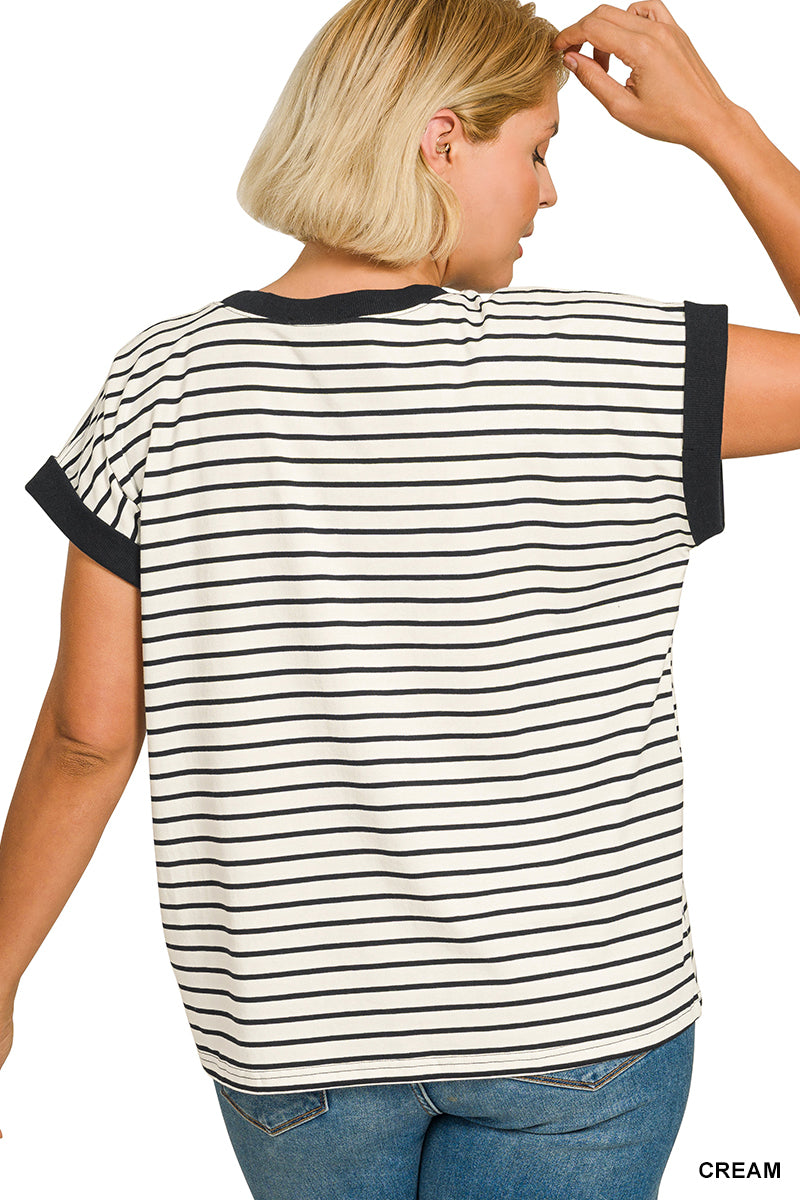CT-3534X5 Curvy Stripe Tee