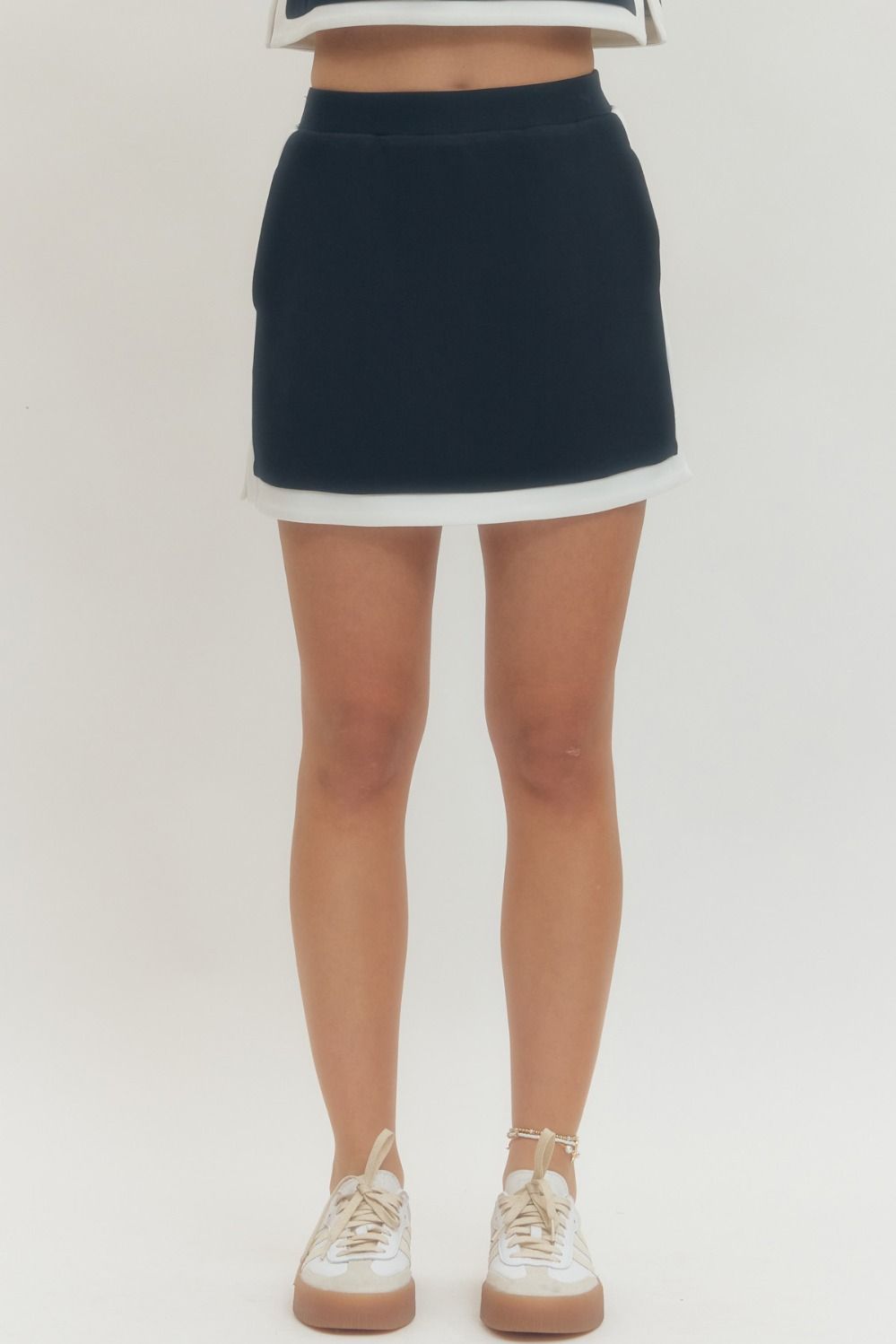 S28726 Solid Mini Skirt
