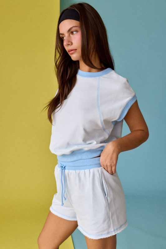 PX19313 Relaxed Fit Shorts Lounge Set