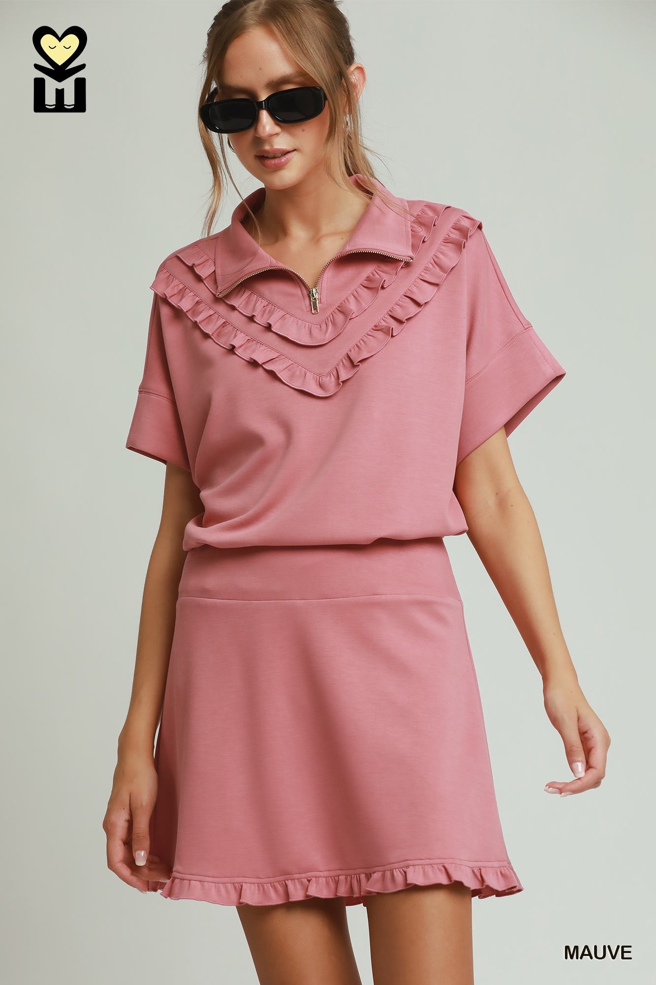 H1085-S Ruffle Tennis Skort