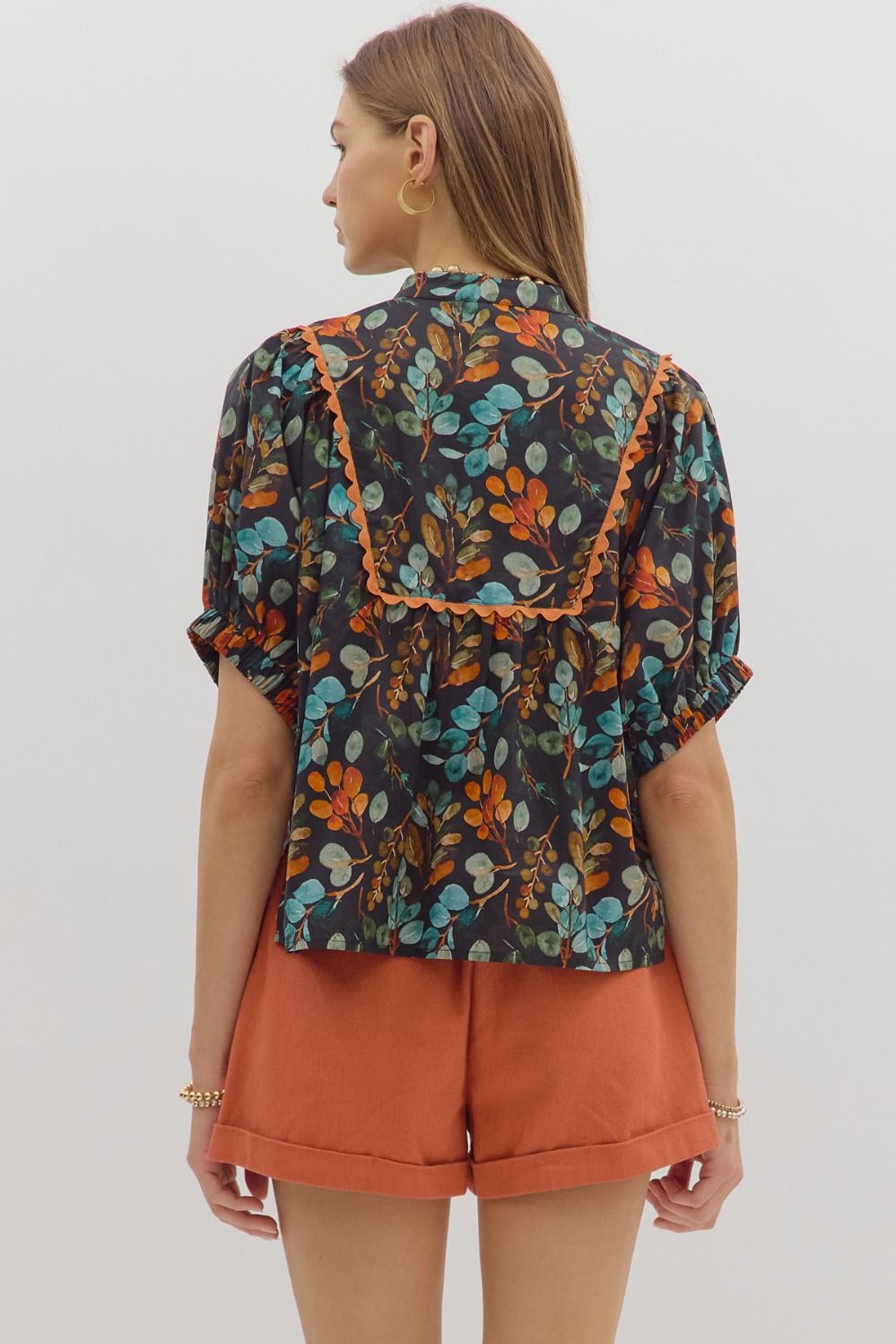 T27474 Botanical Print Top