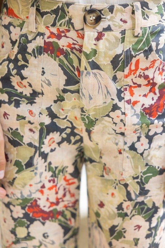 36862 Floral Print Pants