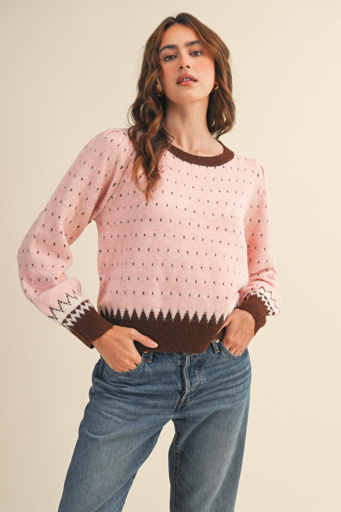 MSW11118 Geometric Sweater