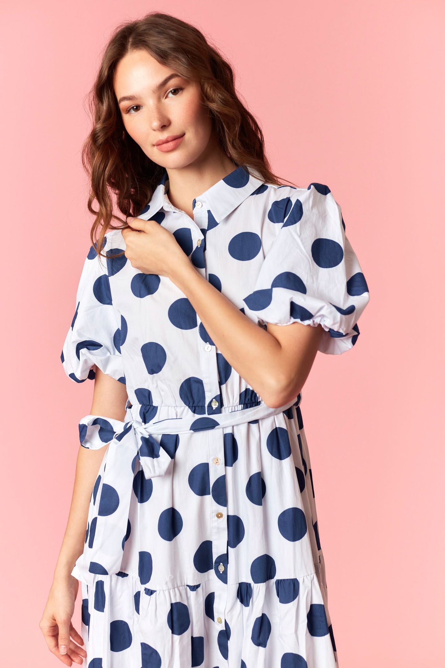 ID38916-14 Polka Dot Maxi Dress
