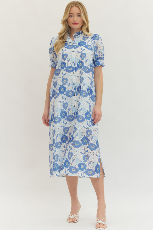 D30775 Floral Midi Dress
