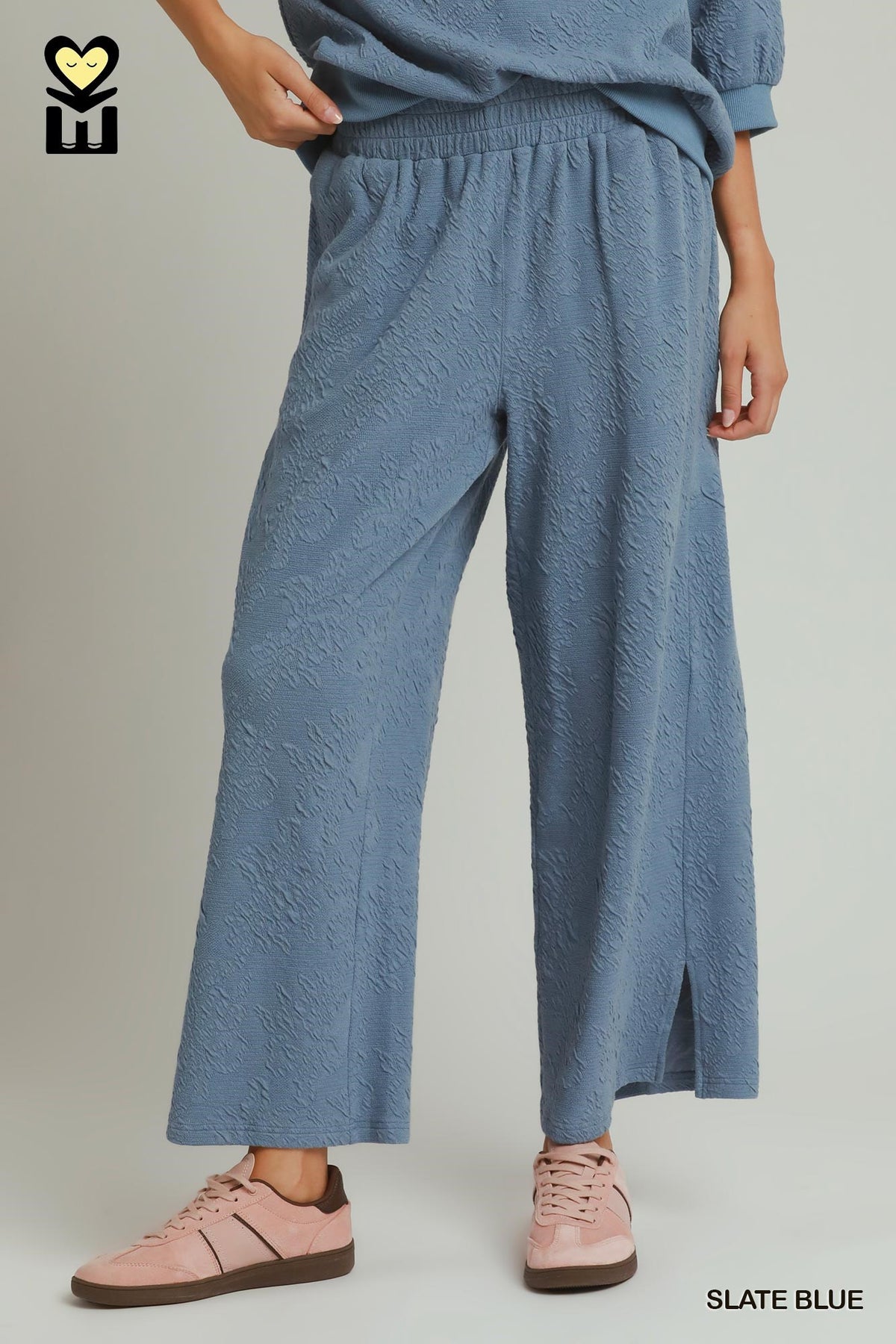 H1187-P Textured Jacquard Pants