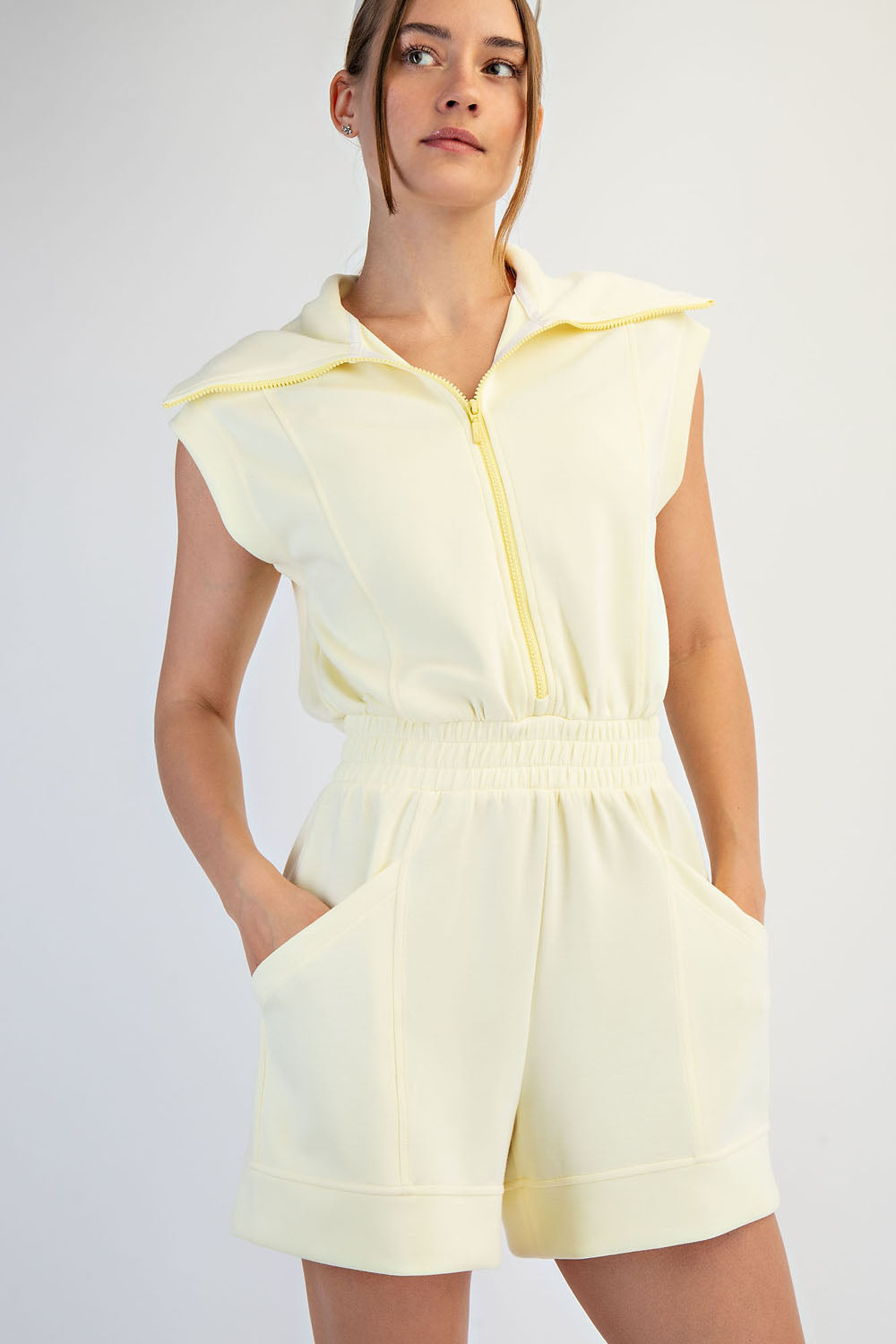 JP5102 Modal Scuba Luxe Sleeveless Romper