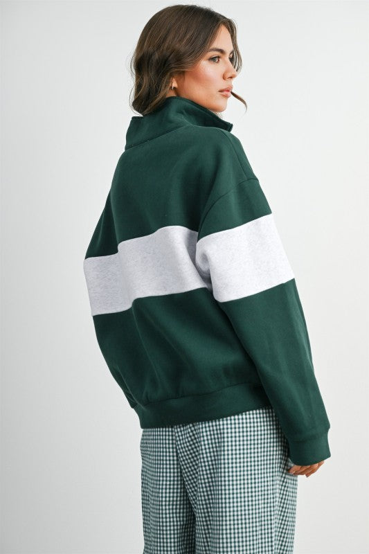 BMT8510 Colorblock Quarter Zip Sweatshirt