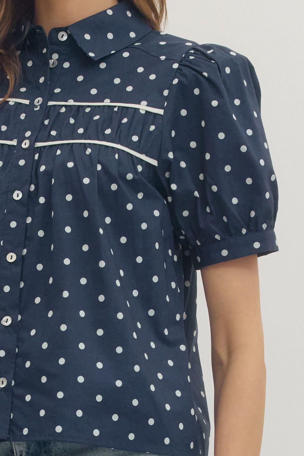 T30955 Polka Dot Top