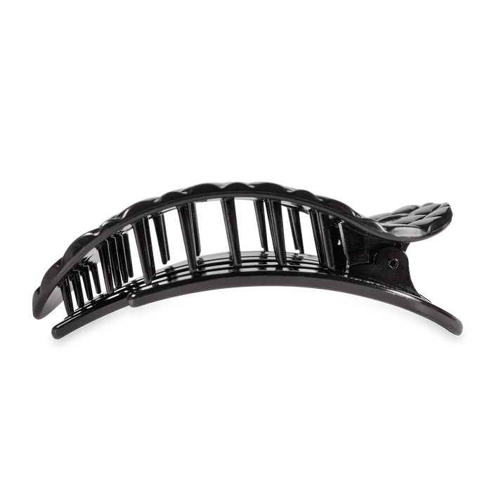 TELETIES Large Quilted Flat Round Hair Clip