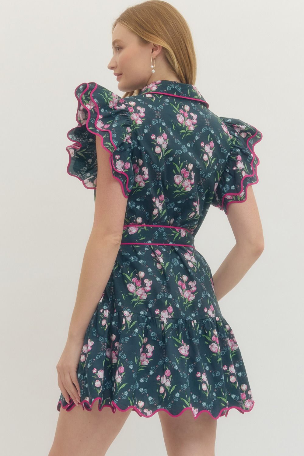D29319 Floral Mini Dress