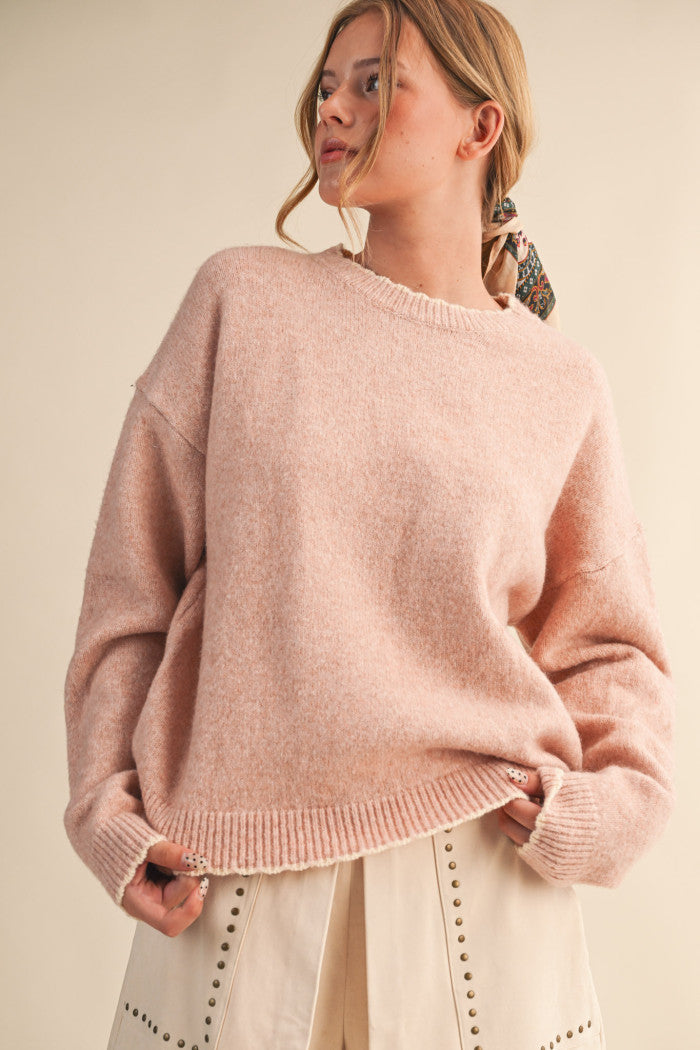 MSW11114 Scalloped Edge Sweater