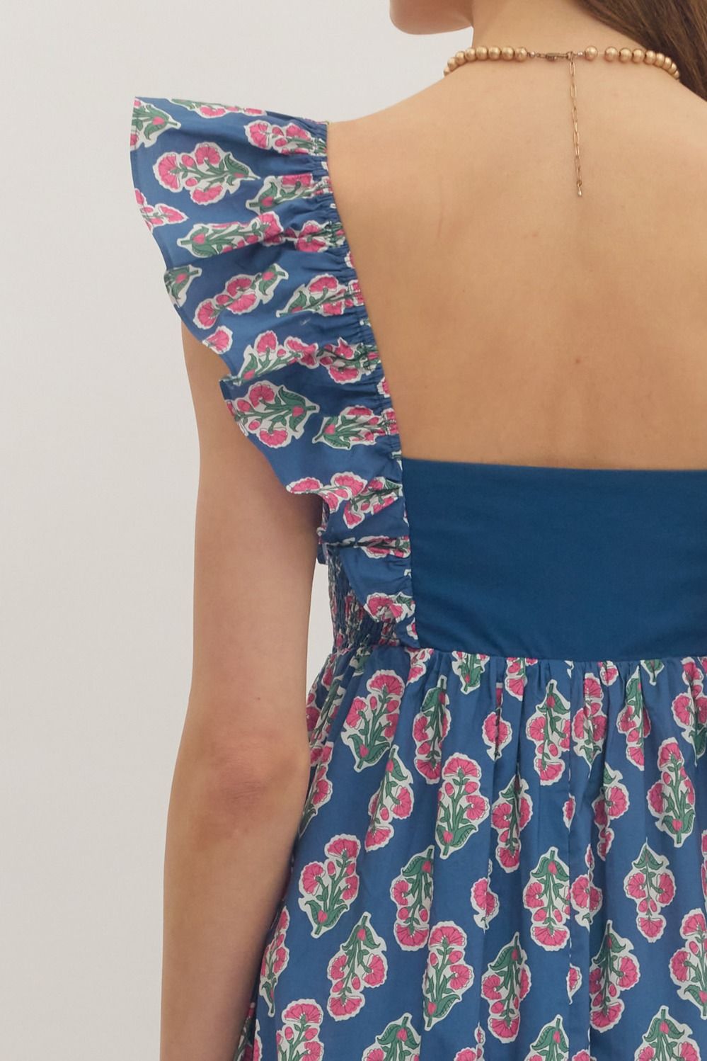 D29327 Botanical Print Midi Dress