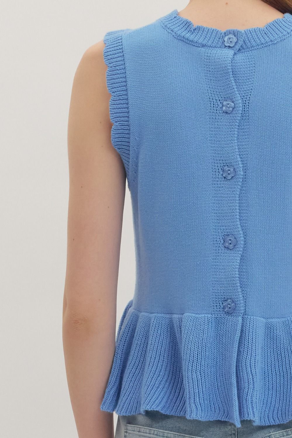 T29980 Sleeveless Peplum Top