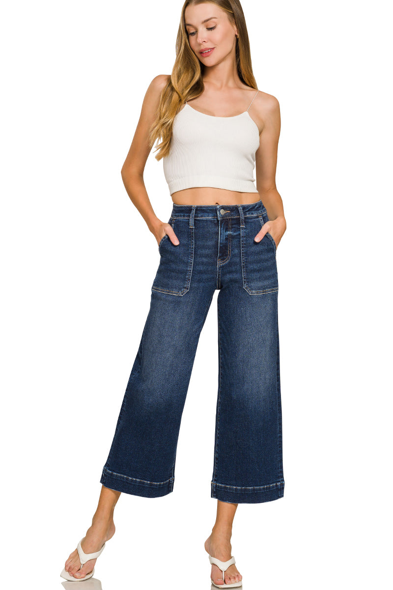 DYP-9560DD Utility Pocket Cropped Jeans