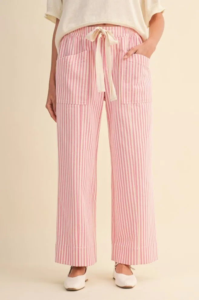MP5090 Striped Wide Leg Pants