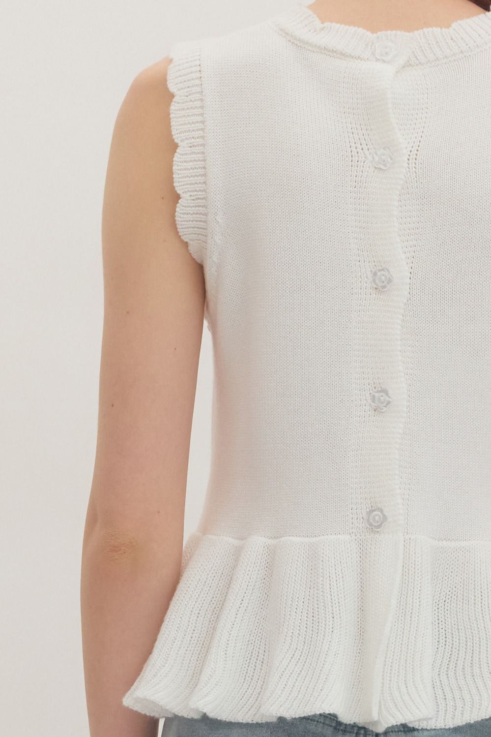 T29980 Sleeveless Peplum Top