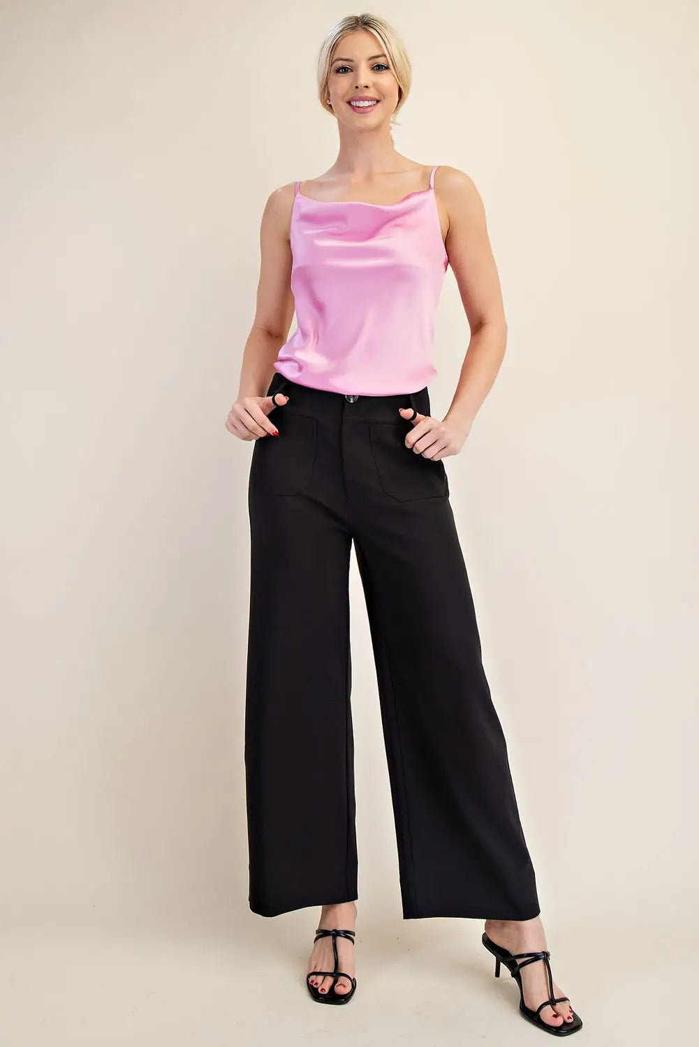 GP7912 Colette Cropped Wide Leg Pants