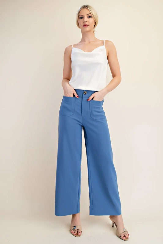 GP7912 Colette Cropped Wide Leg Pants