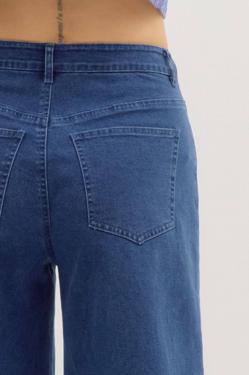 P26465 Cuff Hem Ankle Length Jeans