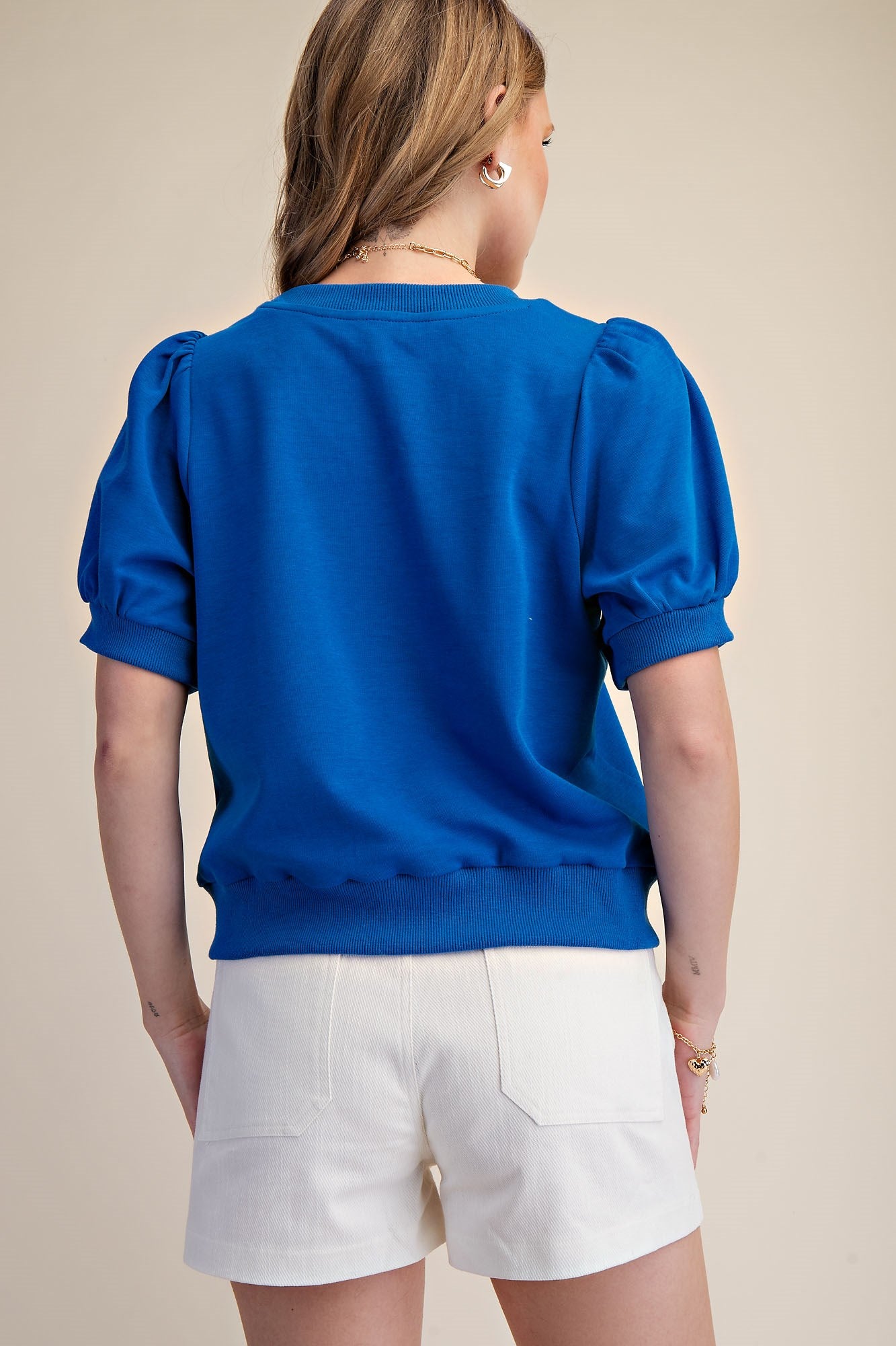 T8044 Round Neck Solid Top