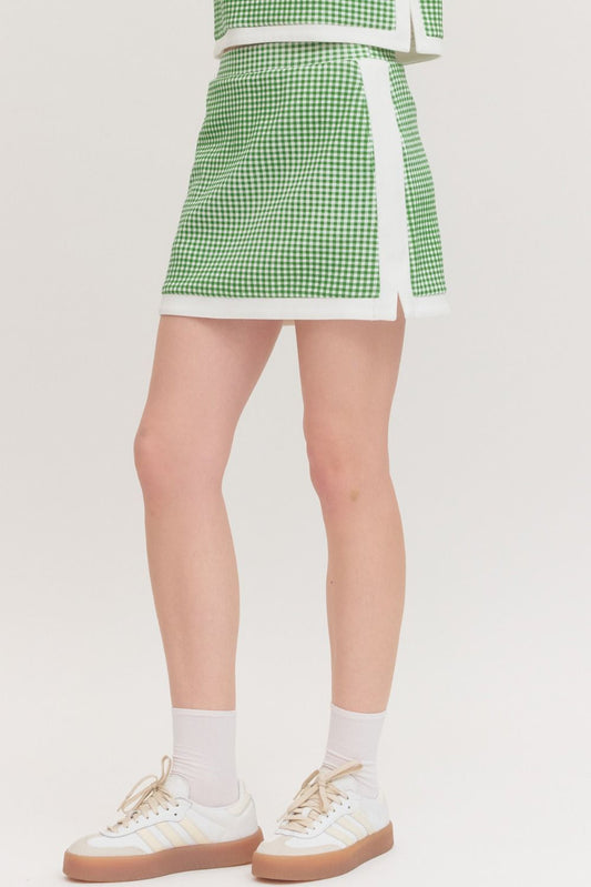 S31709 Gingham Mini Skirt