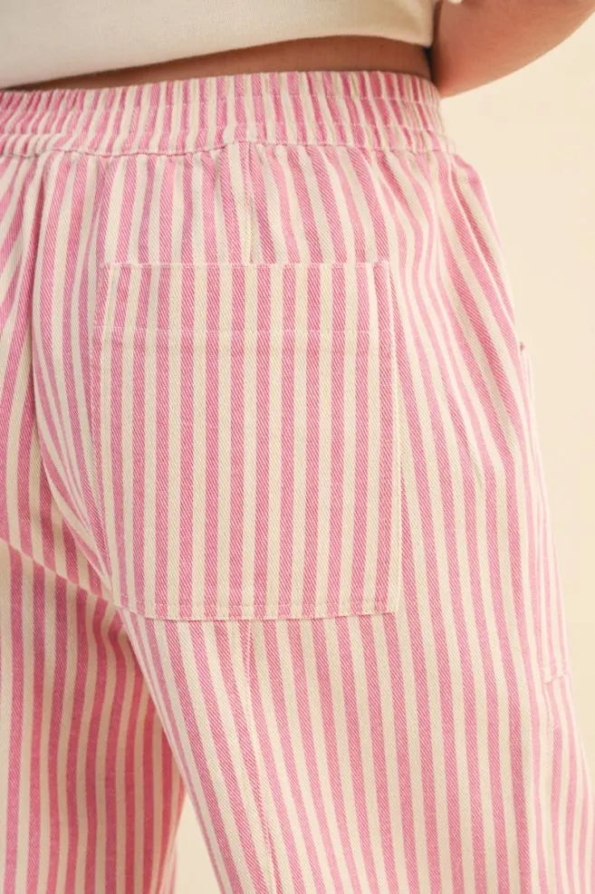 MP5090 Striped Wide Leg Pants
