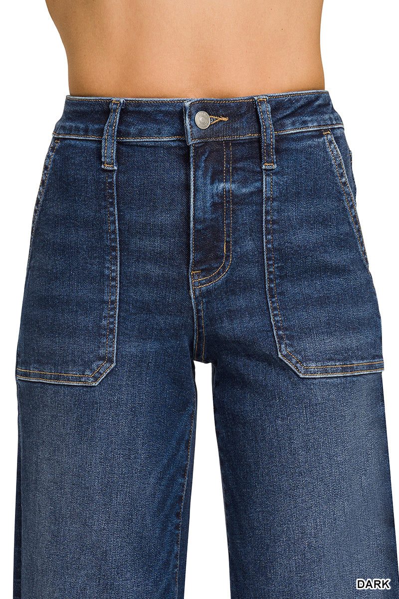 DYP-9560DD Utility Pocket Cropped Jeans