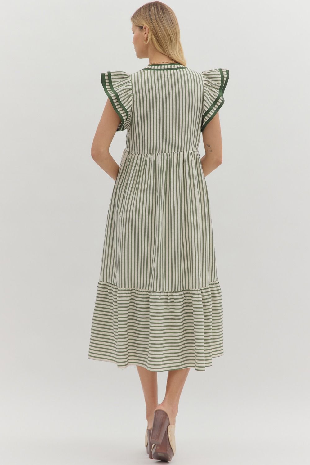 D26444 Textured Stripe Pattern Dress