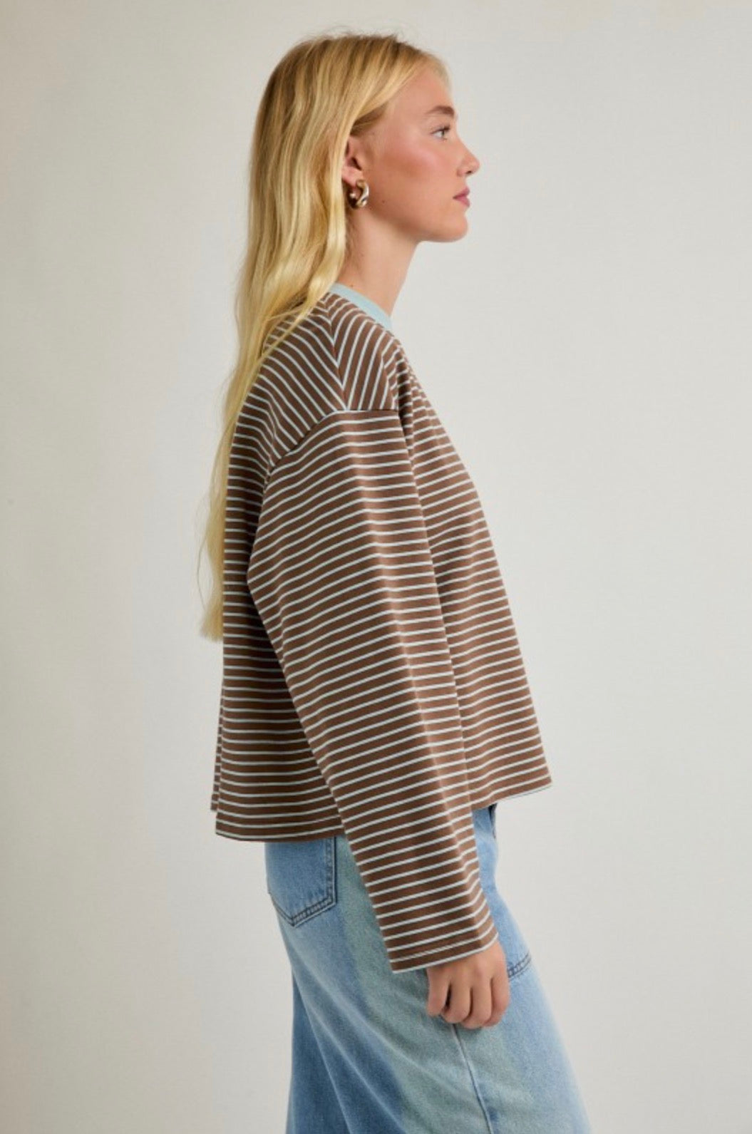 IT6053 Long Sleeve Stripe Top