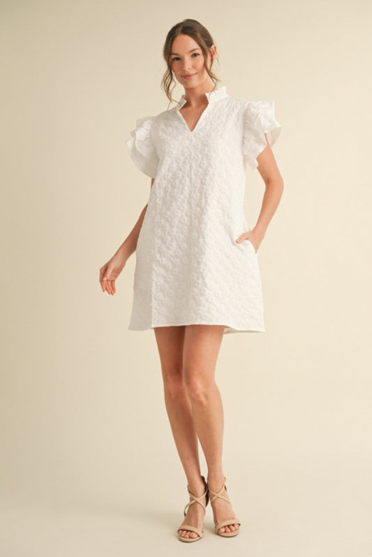 G13075 Floral Embroidered Dress