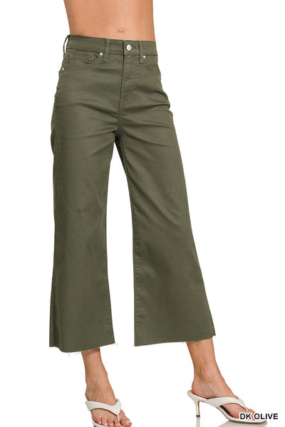 DOP-1617A High Rise Cropped Colored Pants