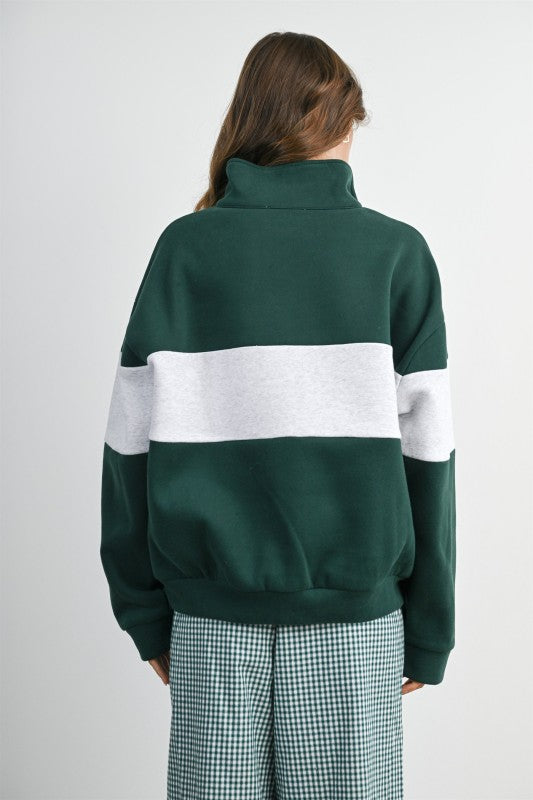 BMT8510 Colorblock Quarter Zip Sweatshirt