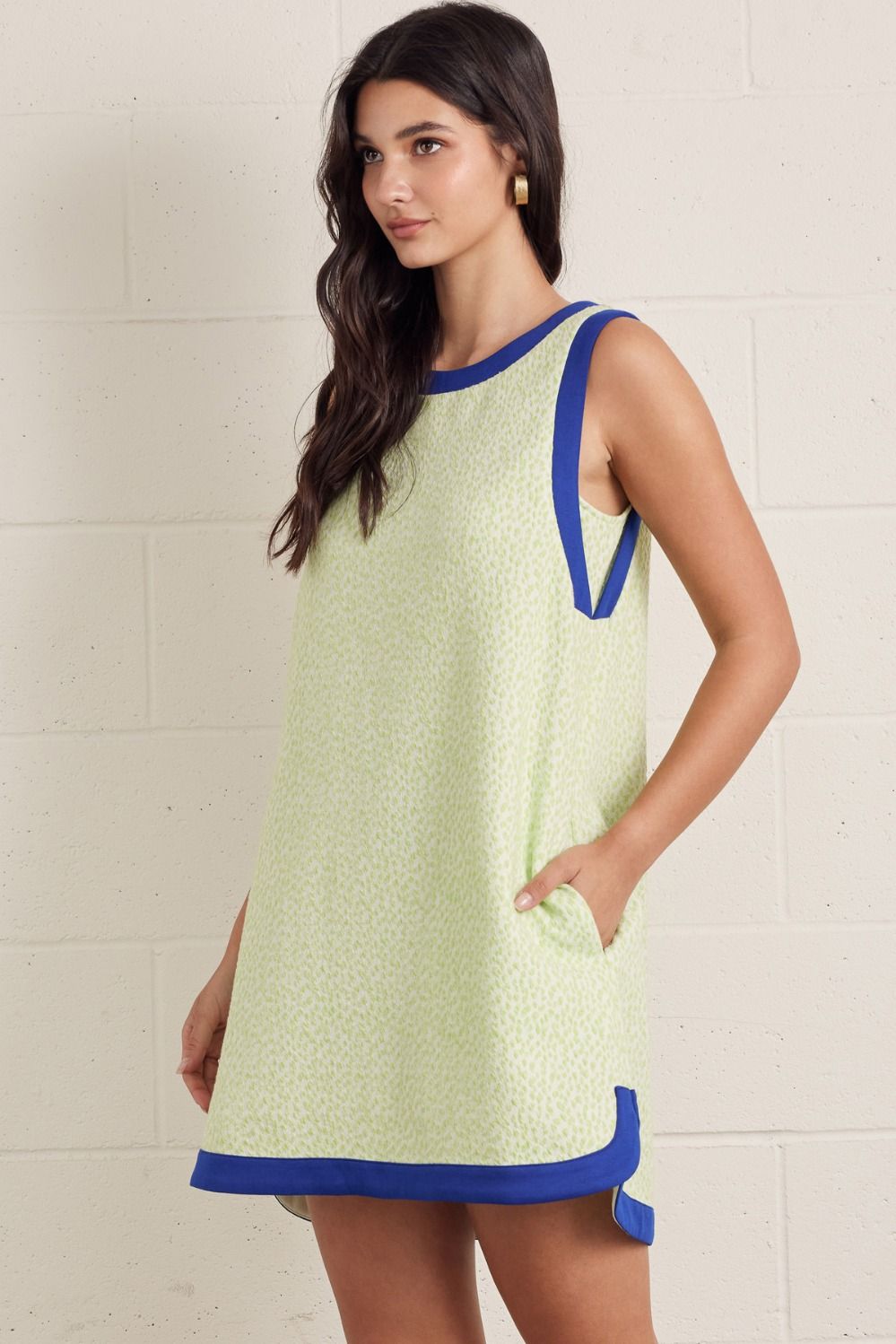 D30663 Textured Mini Dress